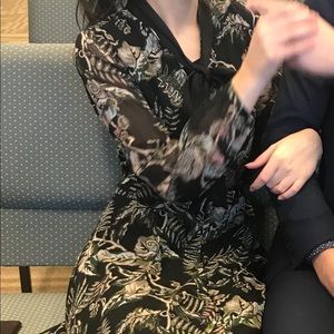 Banana republic maxi dress with pockets and bow